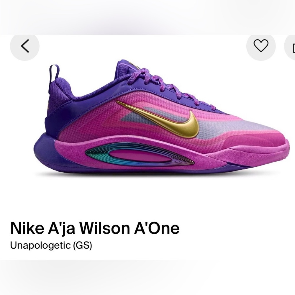 Nike A’One “unapologetic “ (GS) Fierce Purple and Pink Basketball Shoes Size 6Y